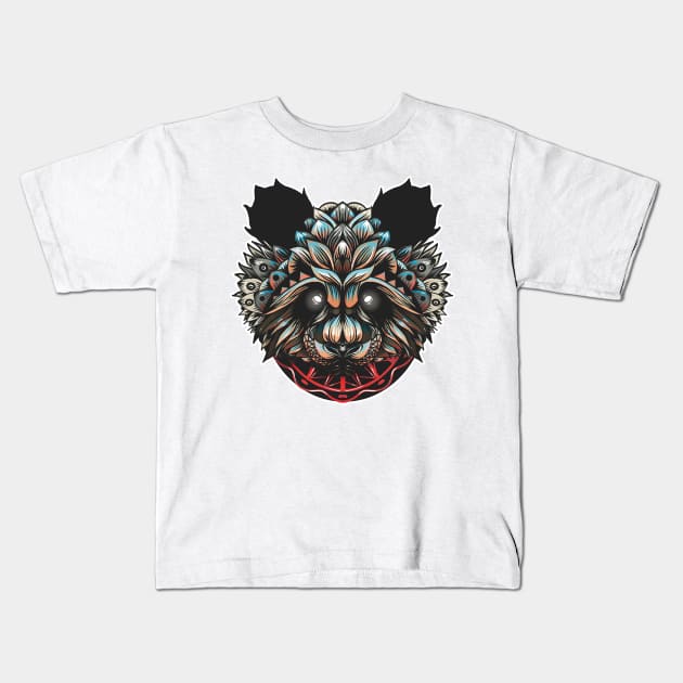 Panda Color Kids T-Shirt by fakeface